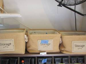 lot 251 image: 3 fabric storage bags with craft stuff