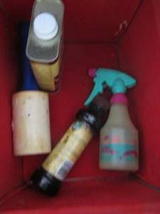 lot 355 image: lint roller, container of walnut cleaner and more