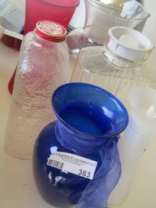 lot 363 image: vases and juice containers