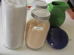 lot 364 image: Green Pitcher and canisters for kitchen items