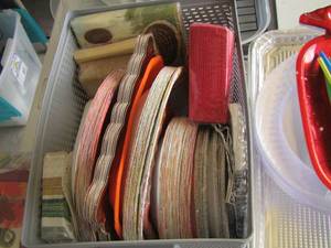 lot 375 image: paper goods, napkins,  plates, and more