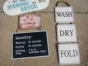 lot 383 image: laundry room wall dcor