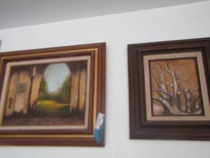 lot 308 image: tree art 1715- entryway art 2319- flower art 2417
