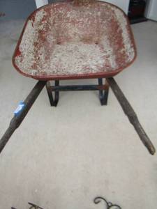 lot 282 image: metal wheel barrel  used