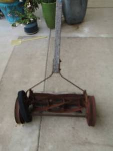 lot 280 image: vintage metal grass cutter rusted you for yard dcor
