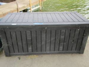 lot 301 image: black storage box for outdoors