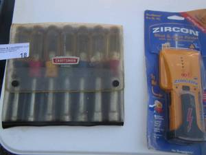 lot 18 image: craftsman socket drivers set, zircon stud- joint finder new