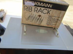 lot 29 image: rib rack NIB kiwi smoker oven with 3 bags of smoke chips
