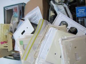 lot 46 image: light switches- wall socket covers- wire nuts