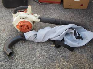 lot 47 image: Stihl blower with bag attached gas operated