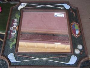 lot 67 image: plastic framed wall dcor mirror