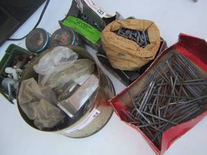 lot 84 image: small and large nails and screws