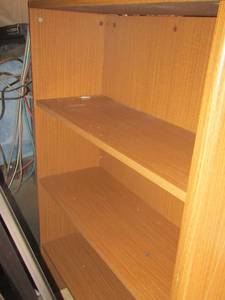 lot 92 image: solid wood heavy 4 tier book shelf in good condition