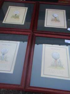 lot 156 image: qty 4 framed golf photos unknown name
