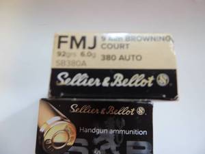 lot 150 image: SELLIER & BELLOT 9MM BROWNING COLT 380 AUTO 92 GR. 50BOX QTY 2