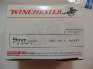 lot 10 image: WINCHESTER 9 MM LUGAR 115 GR. FMJ 100 RDS