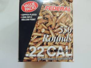 lot 30 image: FEDERAL 22 AMMO  500 RDS