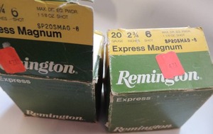 lot 50 image: REMINGTON 20 GAUGE  #6 SHOT EXPRESS MAGNIUM  1 12 BXS