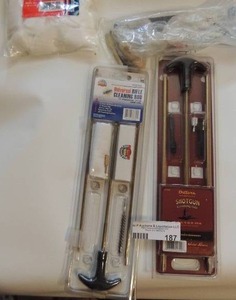lot 187 image: RIFLE & SHOTGUN CLEANING ROD  KITS  & PATCHES