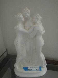 lot 100 image: WHITE STATUE 14X8X4   JPMD # 206