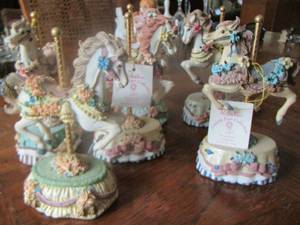 lot 30 image: Melodies County Fair Collection Heritage House,Carousel Horses QTY 6