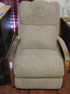 lot 124 image: lazy-boy swivel  rocking recliner  preowned