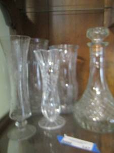 lot 147 image: cut crystal vases