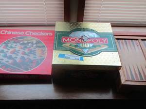 lot 193 image: Monopoly 60th anniversary edition, checkers and more