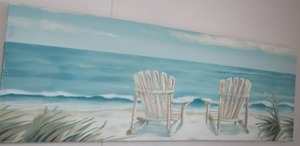 lot 209 image: ART -  BEACH SCENE