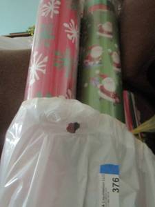 lot 376 image: Wrapping paper lot new and used