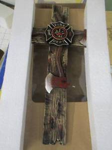 lot 23 image: FIREFIGHTER AXE Crosses qty 3 approx 8 to 10 in long
