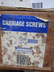 lot 36 image: carriage screws, box xl screws bolts