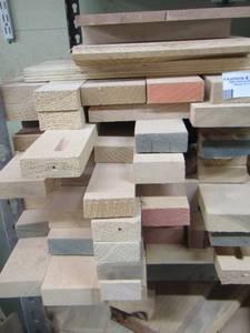 lot 61 image: large lot of cut wood approx 1x2,1x3 and more