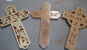 lot 71 image: 3D crosses qty 3