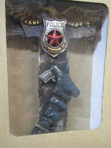 lot 77 image: POLICE CROSSES  qty 2 approx 8 to 10 in long