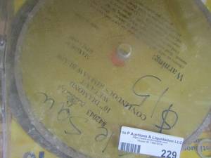 lot 229 image: 10 diamond cut wet cut saw blade