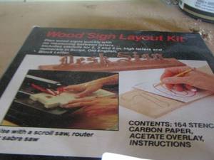 lot 240 image: Wood sign layout kit