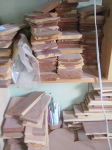 lot 237 image: Large lot of wood pieces some uncut