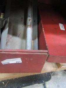 lot 284 image: red tool box and a sawzal