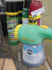 lot 279 image: wasp spray, harden food, weed killer all used