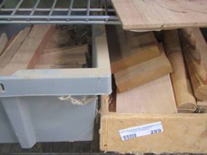 lot 289 image: WOOD LOT - PIECES & LG DOWELS
