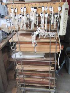 lot 318 image: wood rack for easy storage