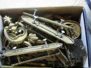 lot 303 image: box of door knobs and handles