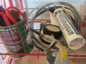 lot 428 image: caulking- gauges- air inflator