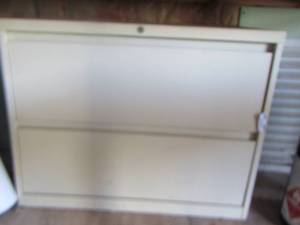 lot 507 image: heavy duty metal 2 drawer file cabinet