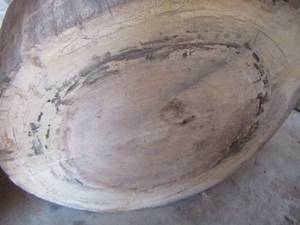 lot 513 image: 36 diameter  12 wide wood piece