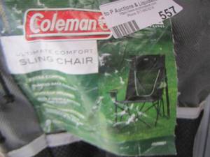 lot 557 image: Coleman sling chair in original bag