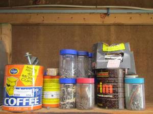 lot 574 image: hardware lot bolts screws and nails