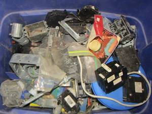 lot 311 image: blue tote of breaker switches