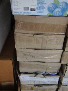lot 606 image: 9 flat boxes of funny coffee cups with 12 per box